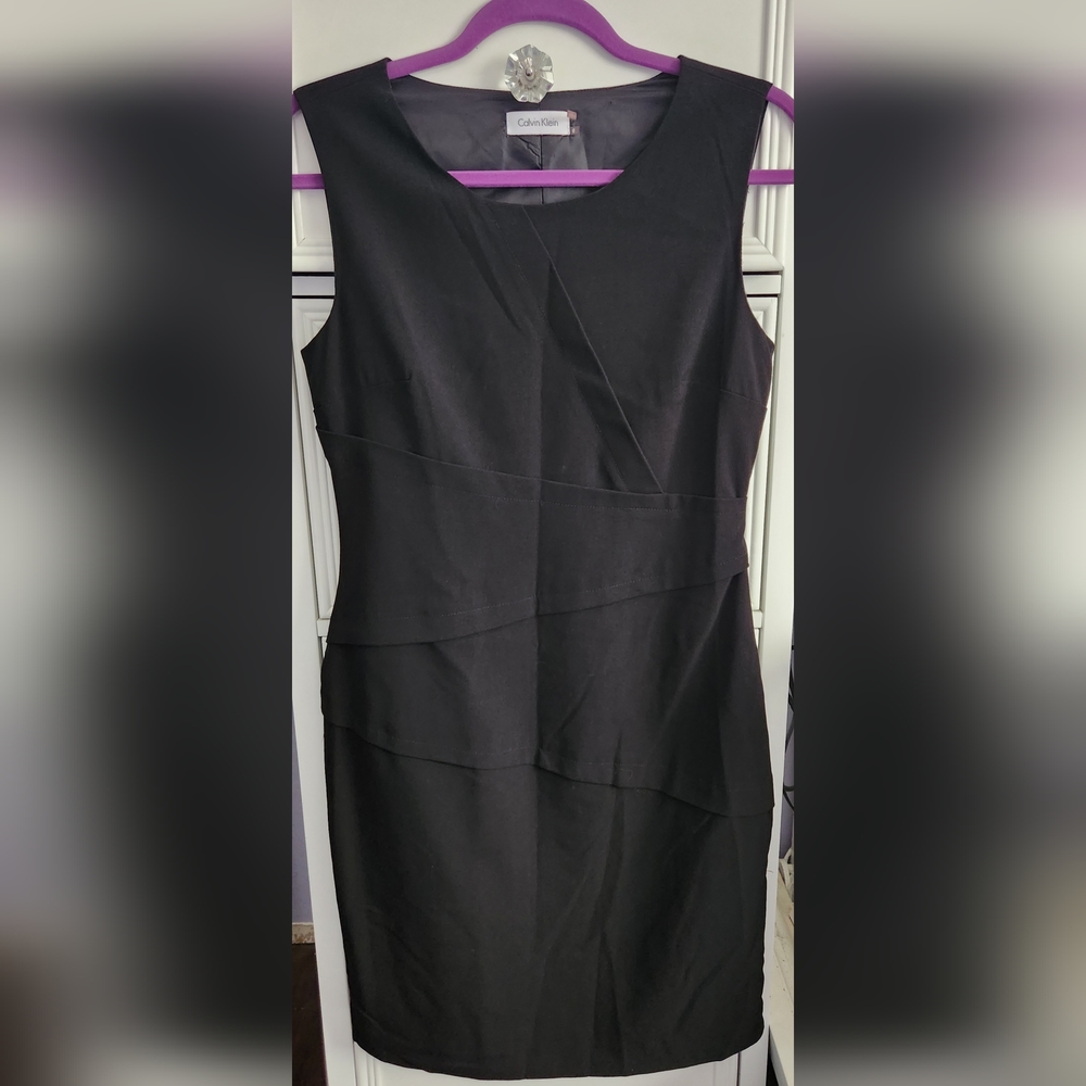 Calvin Klein Black Sheath Dress Size 6